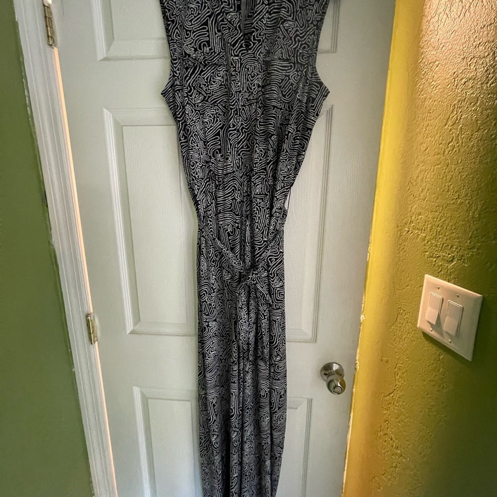 Black and White Patterned Jumpsuit